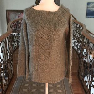 J. Crew wool sweater in heathered green Sz M